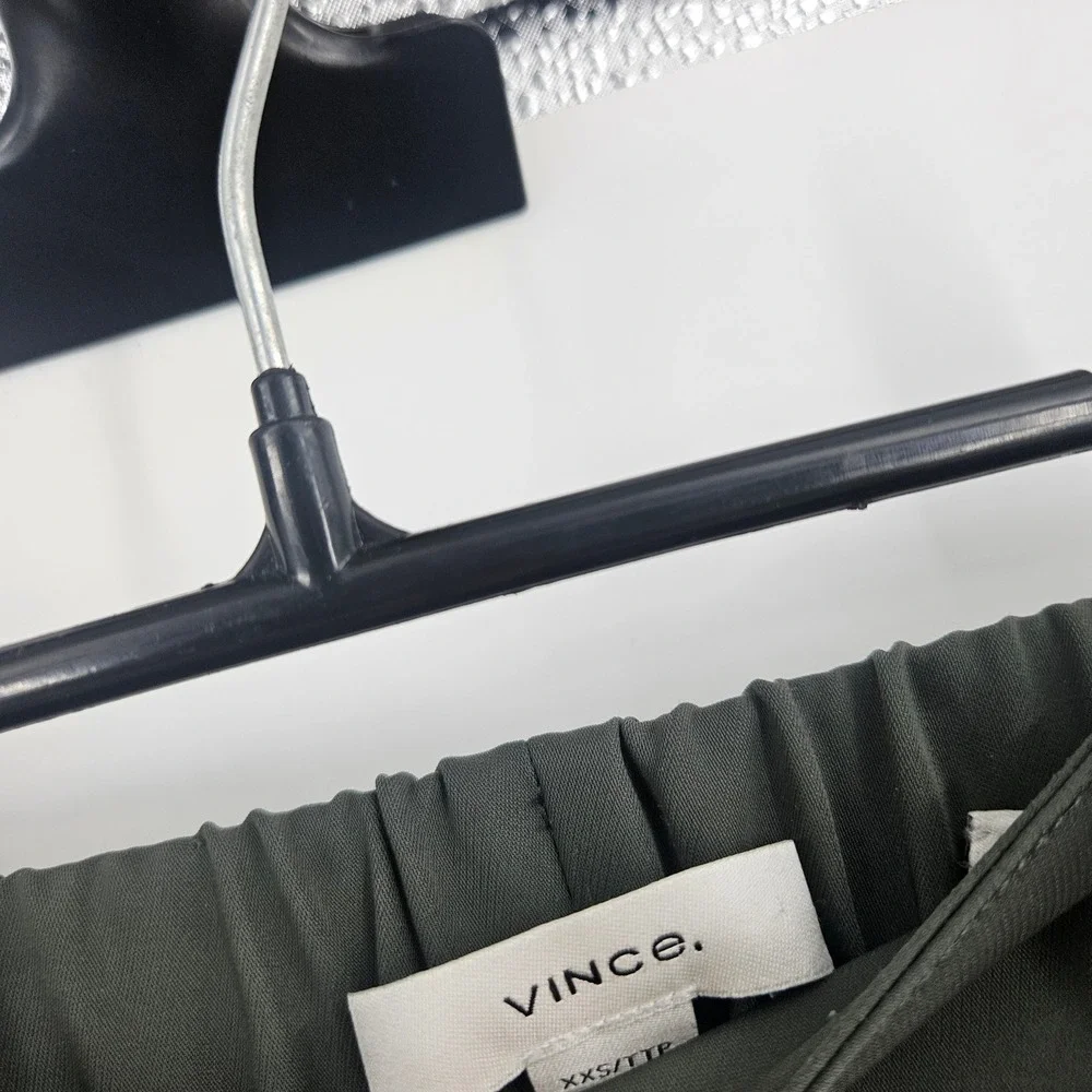 Vince Trousers Dress Pants Gray Pleated Pull-On Straight Leg Career Business XXS - Picture 4 of 10